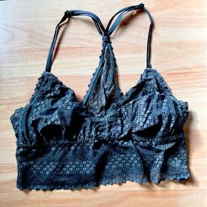 Dark grey Aerie bralette, lacey